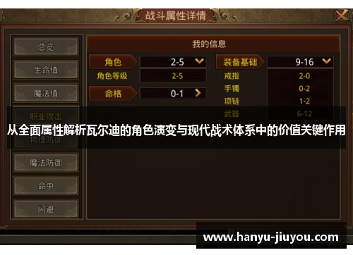 从全面属性解析瓦尔迪的角色演变与现代战术体系中的价值关键作用